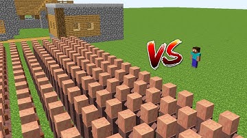 Minecraft Battle: NOOB vs PRO: HEROBRINE VS 10000 VILLAGERS IN VILLAGE CHALLENGE / Animation