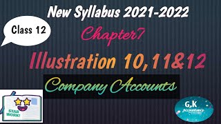 12th Accountancy Chapter7(Illustration10,11,12)