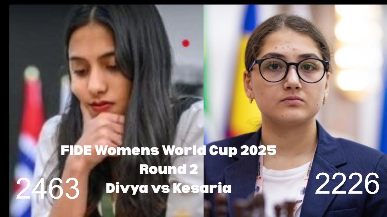 FIDE Womens World Cup 2025 Divya Deshmukh vs Kesaria Mgeladze Round2