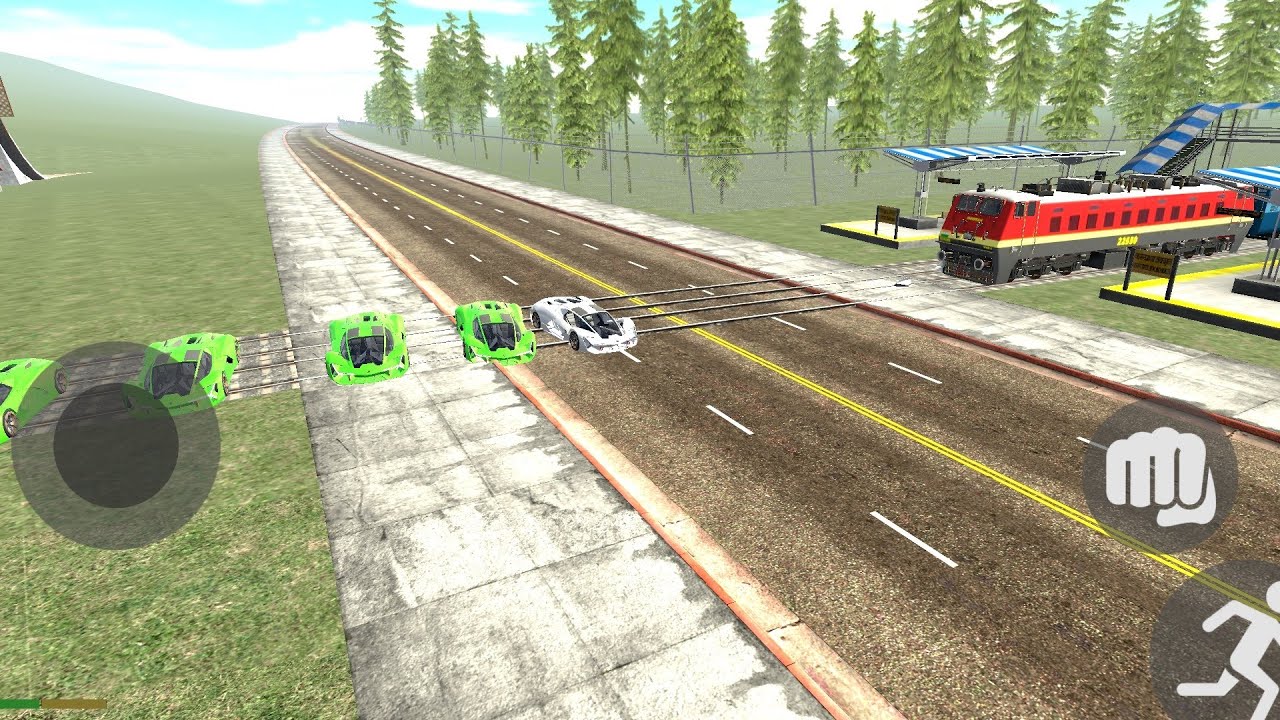 Lamborghini terzo vs train indian bikes driving 3D 