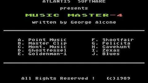 music master - 4 music disk for Atari 8-bit