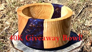 Woodturning - The 40K Subscriber Giveaway Bowl
