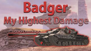 WOT Blitz Badger 7500 Damage || My Highest Damage Battle