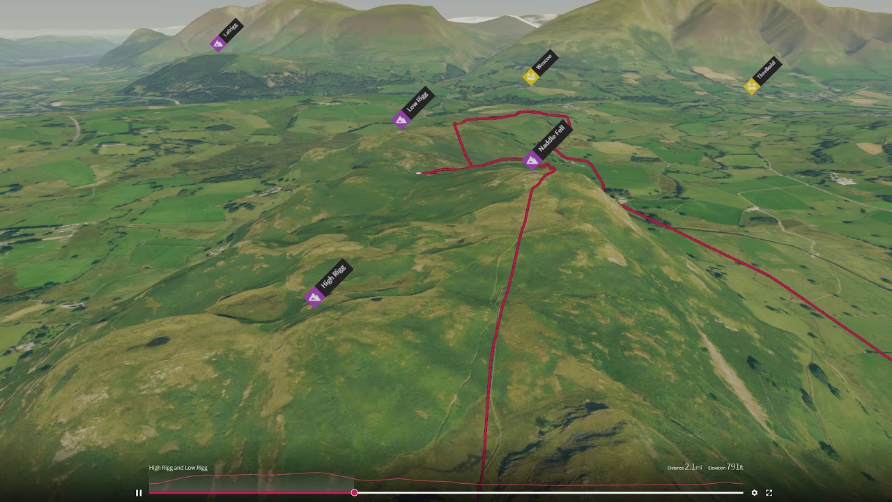 High Rigg (Central Lake District) - 3D fly-through