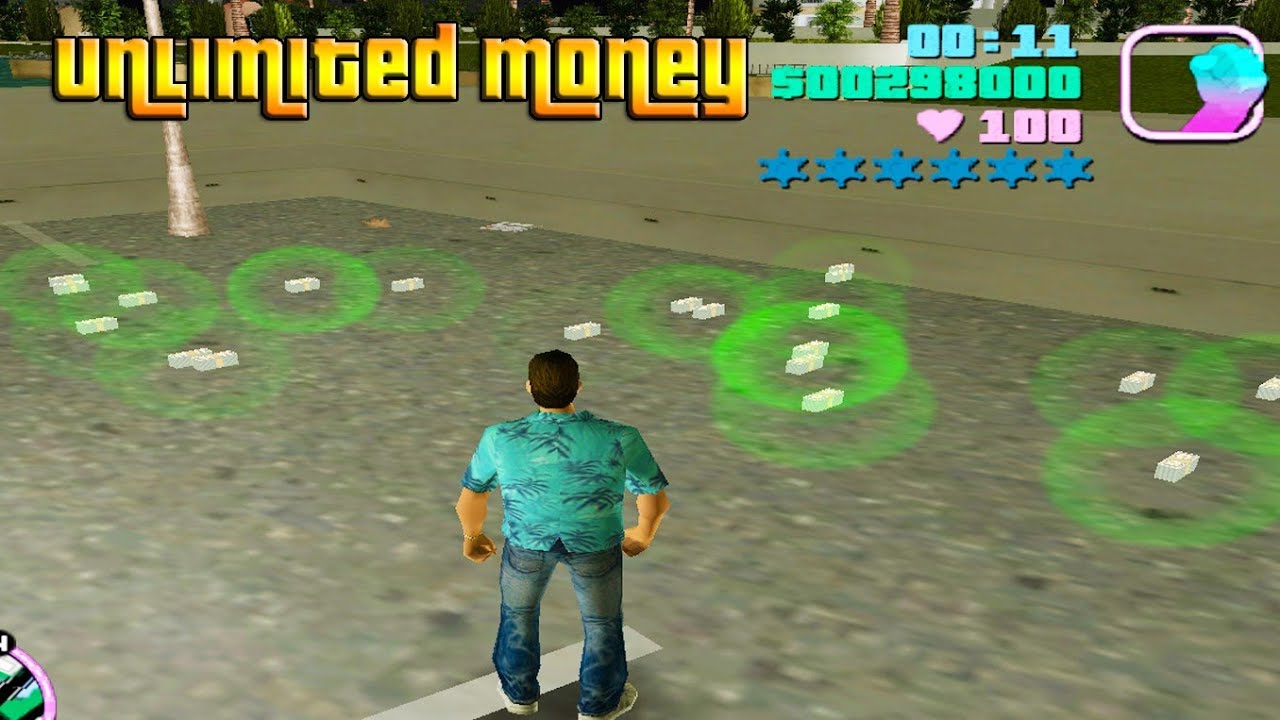 GTA Vice City Unlimited Money Cheat (PC) YouTube