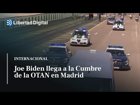 Joe Biden utiliza una enorme caravana de coches oficiales para llegar a Ifema