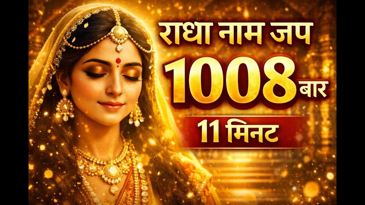 Radha Naam Jaap 1008 Times | 11 Minutes Powerful Bhakti Music | AI Devotional