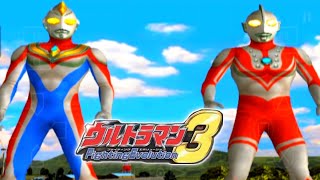 TAG TEAM - ウルトラマン FE3 game aethersx2 di android - Ultraman Dyna & Ultraman Zoffy vs Vaxim screenshot 4