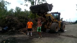 Ice bucket challenge with front end loader