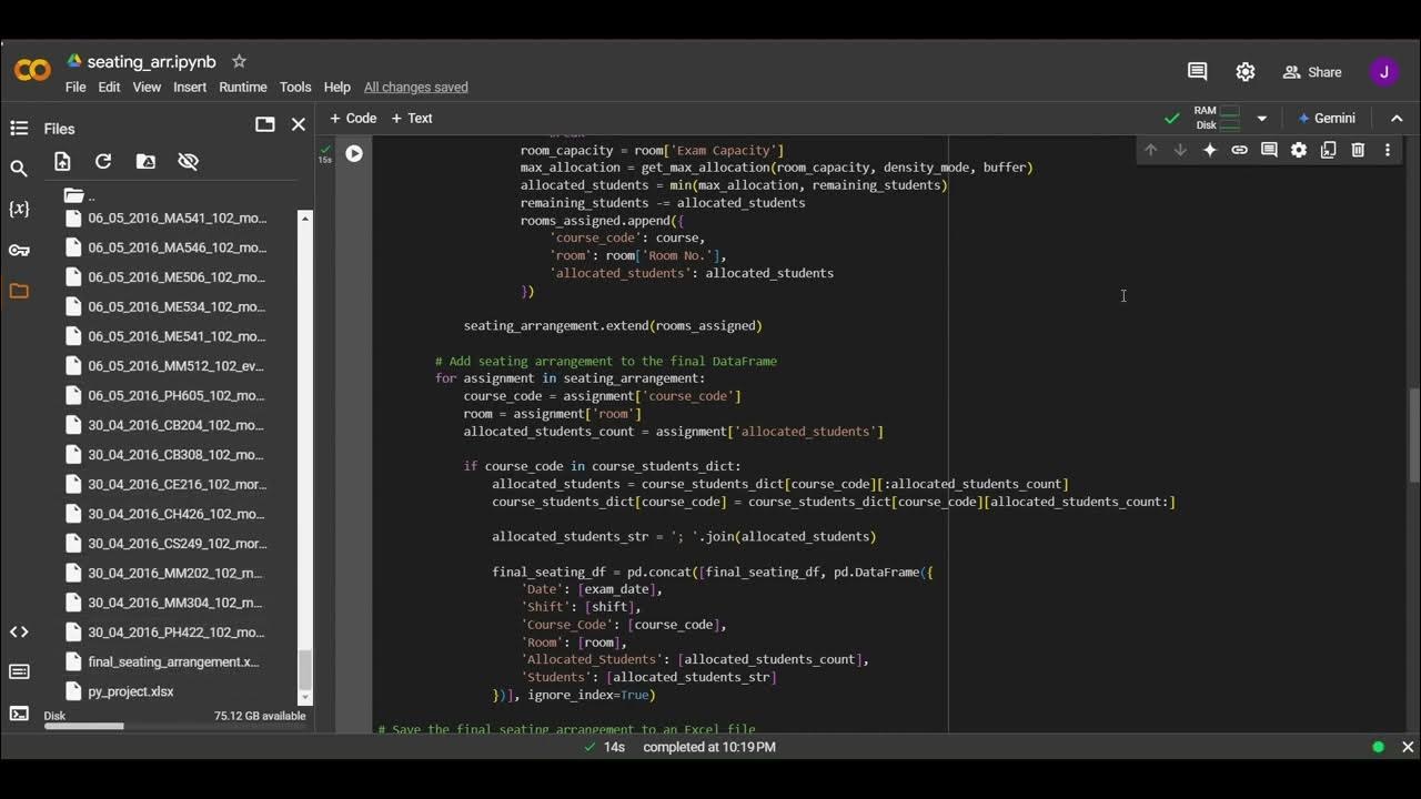 Seating Arrangement Project for CS384 - YouTube