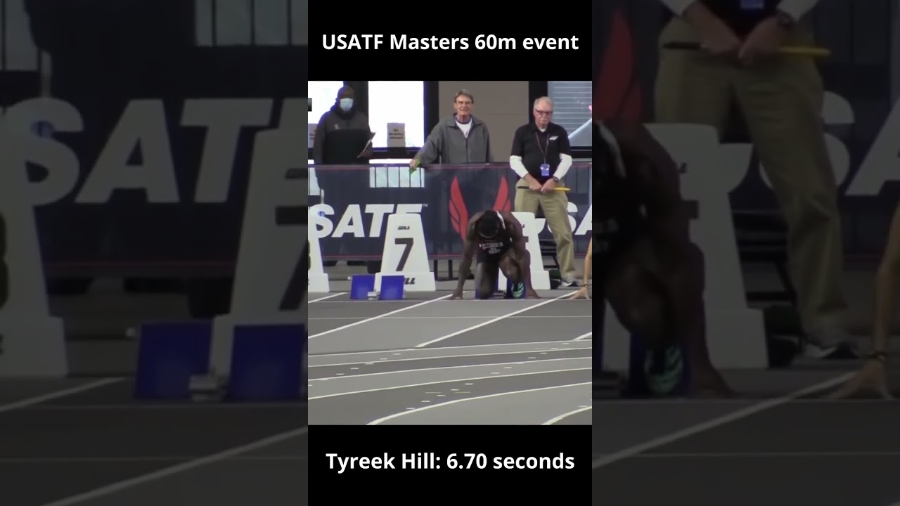 Watch Dolphins' Tyreek Hill dominate 60m race at USATF Masters