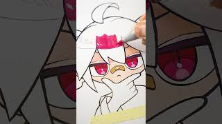 TETO coloring #アナログイラスト #イラストメイキング #アクリル絵の具