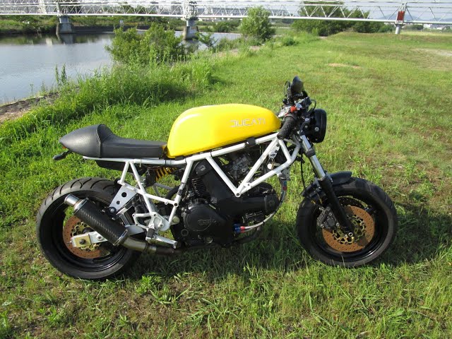 ☆1990年 ドゥカティ400SSジュニア カフェレーサーカスタム 始動走行