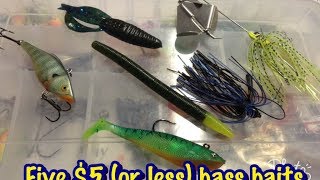 Bassin' On a Budget: Five $5 (or less) Bass Baits!