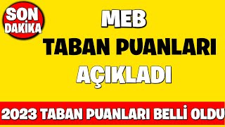 Son Daki̇ka Meb Taban Puanlari Açikladi Hangi̇ Li̇seyi̇ Kaç Puanla Kaçirmişsin?