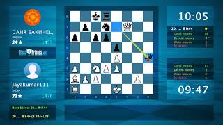 Chess Game Analysis: Jayakumar111 - САНЯ БАКИНЕЦ : 1-0 (By ChessFriends.com)