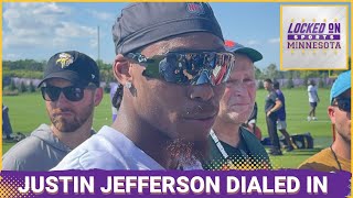 Justin Jefferson Says He's Ready to Mentor Jordan Addison | Minnesota Vikings Training Camp