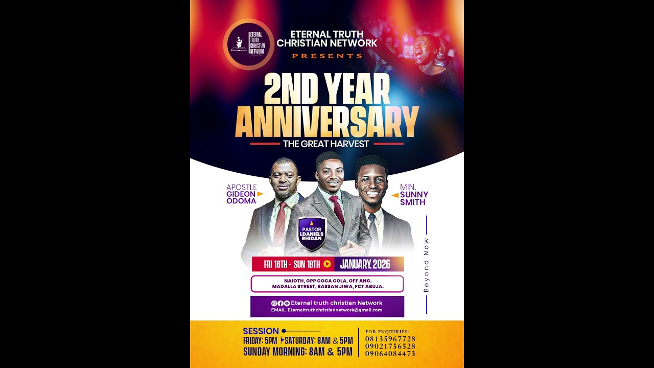 DAY 3 || MORNING SESSION || 2ND ANNIVERSARY THE GREAT HARVEST || APST GIDEON ODOMA | LDANIELS RHIDAN