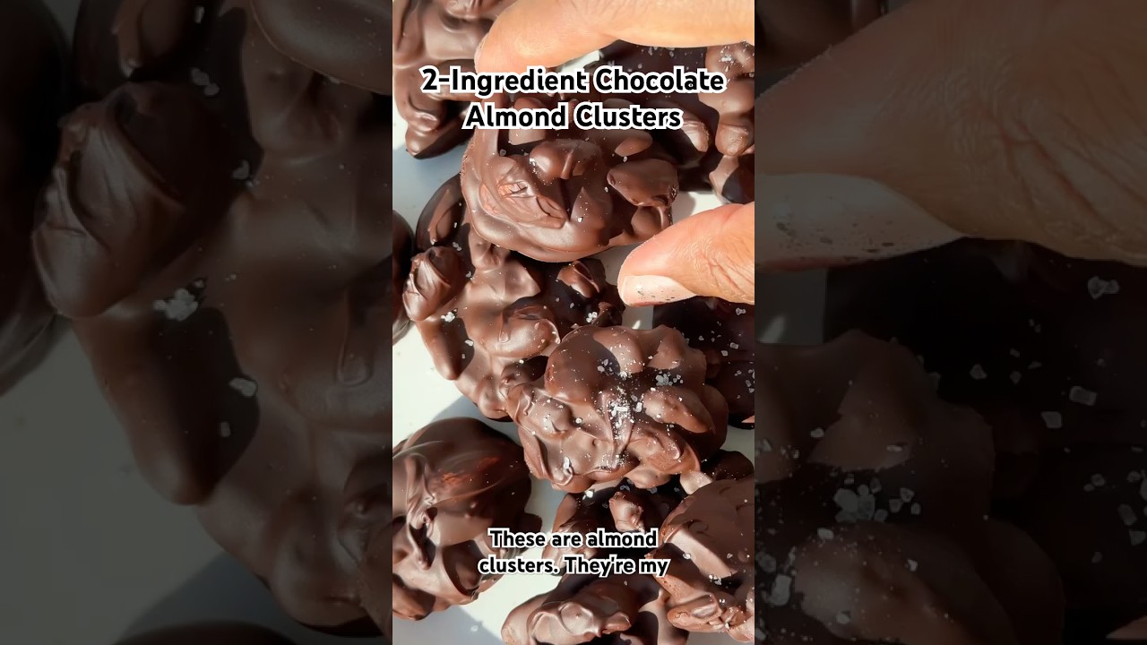 2-Ingredient Chocolate Almond Clusters! 