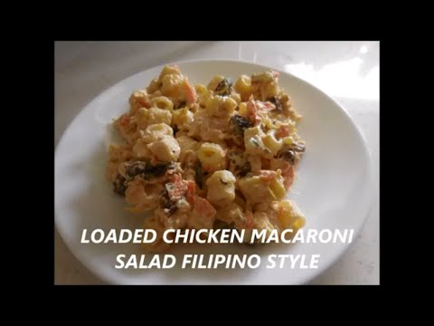 LOADED CHICKEN MACARONI SALAD FILIPINO STYLE asmr cooking partimer