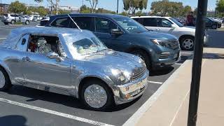 Mini Cooper Completely Wrapped in Aluminium Foil