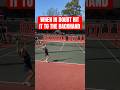 When in doubt.. hit it to the backhand!