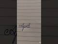 April |How to write in Cursive letters |Easy method in calligraphy #Short vedio