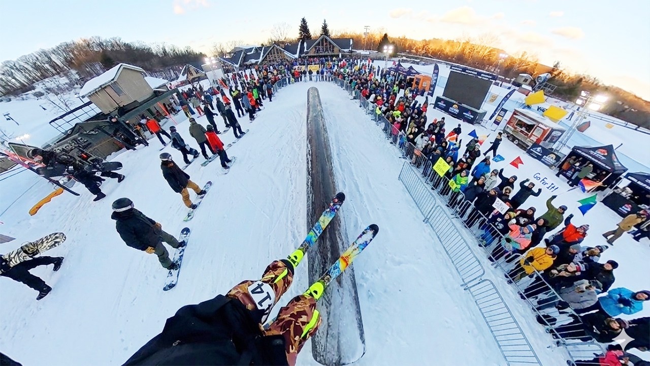 Я участвую в соревнованиях по горнолыжному спорту!