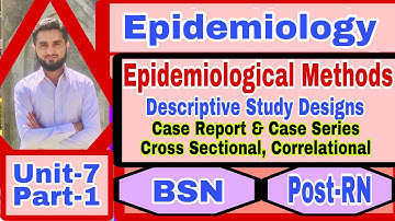 Epidemiological Methods(Descriptive Studies Designs){Unit-7 Part-1}Individual/Population\BSN/Post-RN