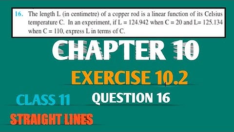 Q16, EXERCISE 10.2, CHAPTER 10, STRAIGHT LINES CLASS 11 MATHS NCERT