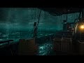 Relax On The Cargo Ship Storm At Sea Rain To Sleep 
