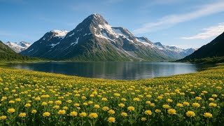 Memory Cinematic 20:A Day at the Highland Lake: Snow-Capped Peaks and Starlit Skies| THERA’s Horizon