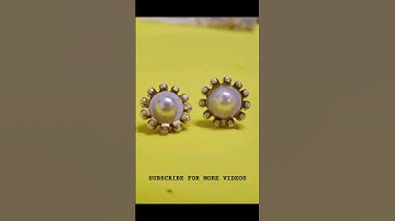 How to Turn Buttons in to Earrings - Easy DIYTutorial #shorts #easy