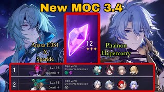 NEW MOC 3.4 3 Star | ANAXA E0S1 X SPARKLE & PHAINON HYPERCARRY | HONKAI STAR RAIL