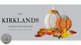 Information DIY Dollar Tree Faux Wood Pumpkin With Metal Leaves | Kirklands Dupe | High End Decor On A Budget Update