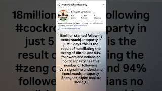 Cockroach Janta Party Instagram Page | Founder Abhijeet Deepke Claims Cyber Attack