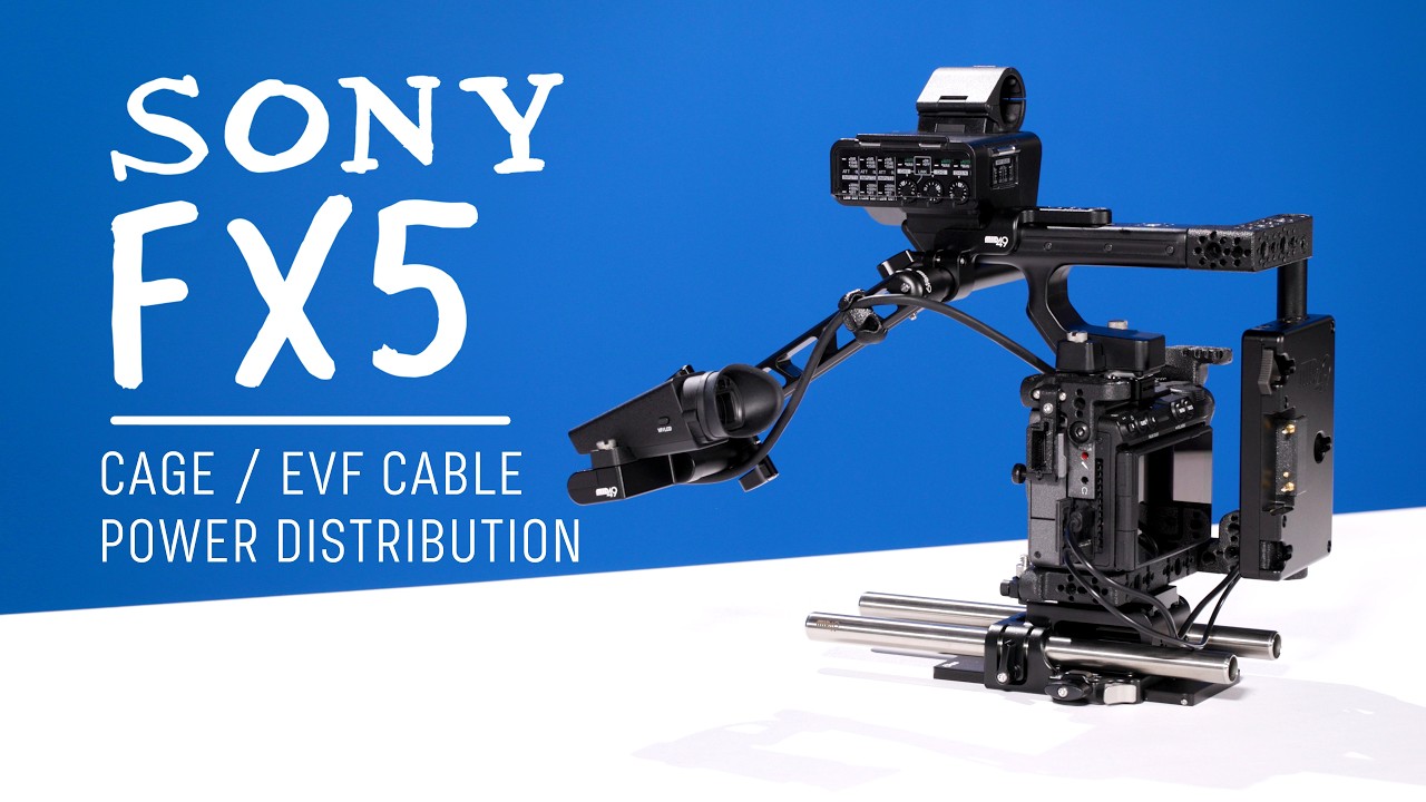 MID49 Sony FX5 Accessories Overview - Cage, EVF Extension Cable
