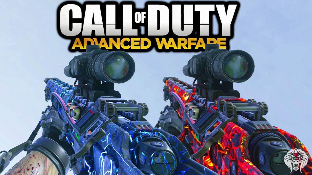 COD Advanced Warfare ANIMATED DLC CAMOS! Magma, Lightning, Nanotech