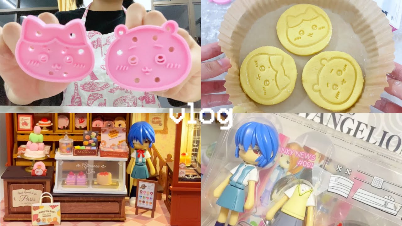 how i have fun as a 23-year-old homebody ☘️ baking chiikawa cookies, rolife miniature bakery !