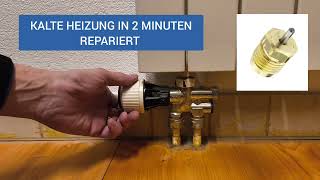 Kalte Heizung In Zwei Minuten Repariert.