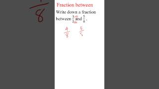 Finding a Fraction Between Two Fractions #maths #singaporemath #sgmath #shorts #mathsshorts Finding a Fraction Between Two Fractions #maths #singaporemath #sgmath #shorts #mathsshorts