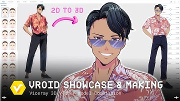 ☆ Viceray ☆ 3D VTuber & VRChat Avatar | VRoid 3D Model Making【#VRoid Studio Speedsculpt】