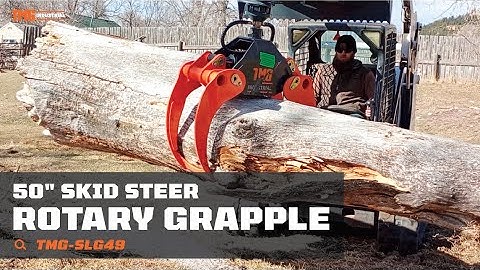 TMG Industrial 50" Skid Steer Rotary Log Grapple - TMG-SLG49