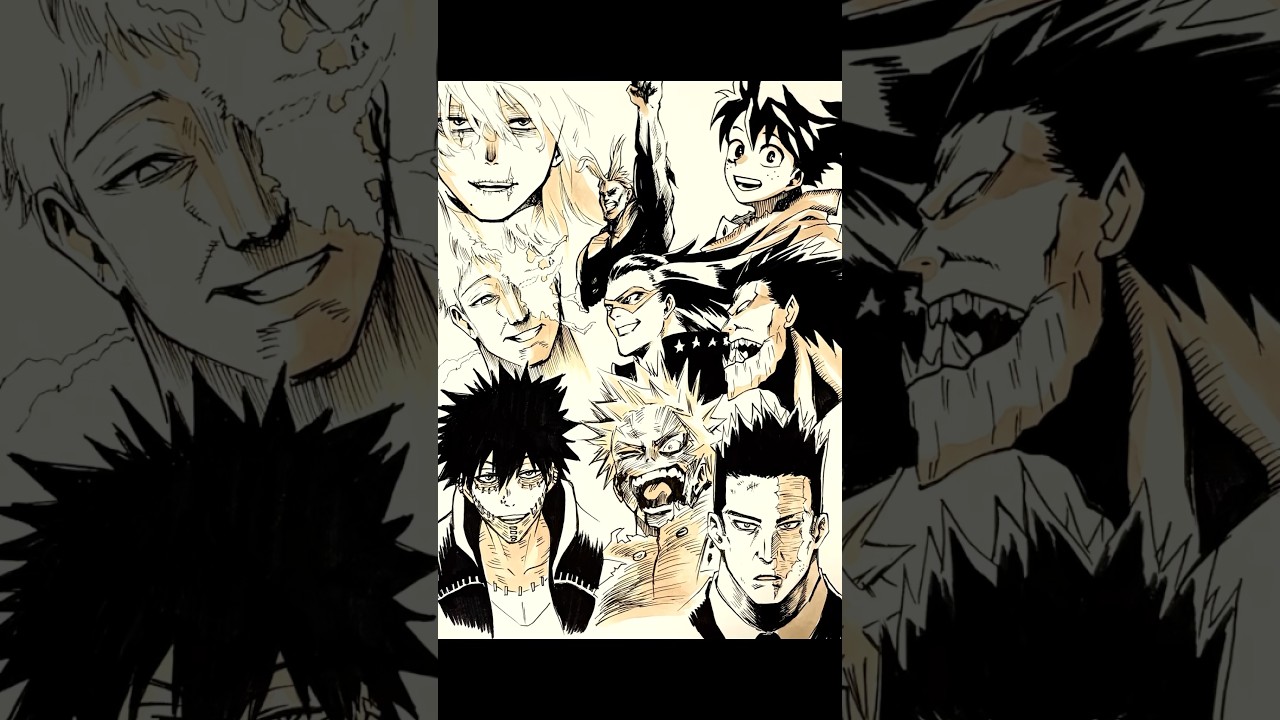 【MyHeroAcademia power ranking Top9】 ヒロアカ最強ランキングトップ9を描いてみた【私的】 #ヒロアカ #anime #僕のヒーローアカデミア