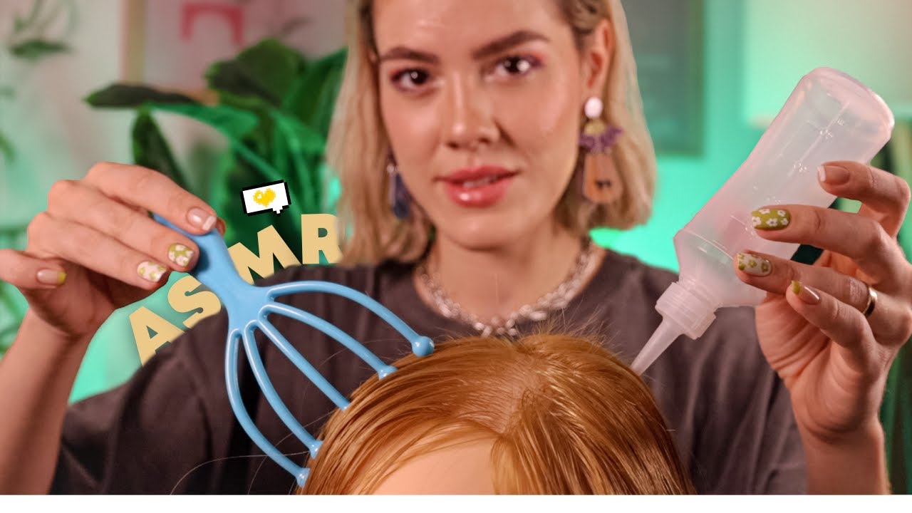 ASMR 🌙 Remoção de Caspa Relaxante & Massagem no Couro Cabeludo 🌿✨ Voz Suave para dormir