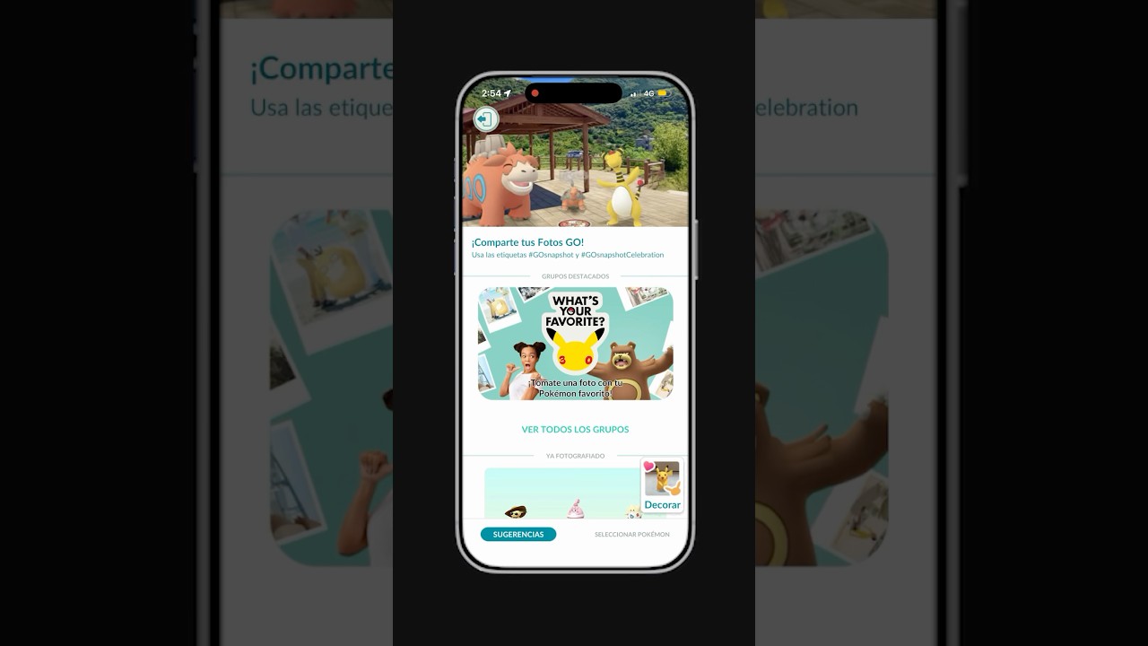 Prueba la nueva función “¿Cuál es tu favorito?” de Pokémon GO 💛📸 #Pokemon30 #Tutorial #GOSnapshot