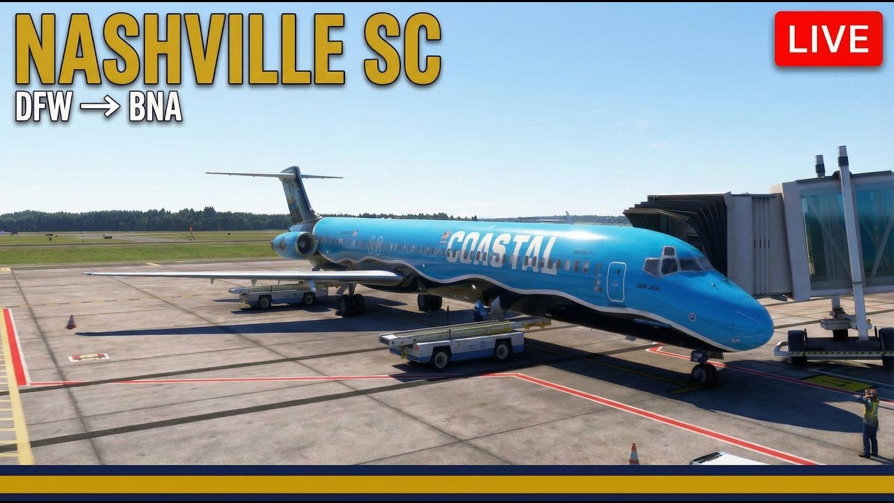 LIVE: Nashville SC Team Charter on the MD-83 | Dallas to Nashville