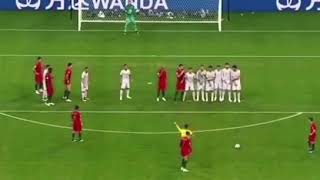 Cristiano Ronaldo Beautiful Free Kick Vs Spain