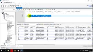 Select specific columns in mysql workbench