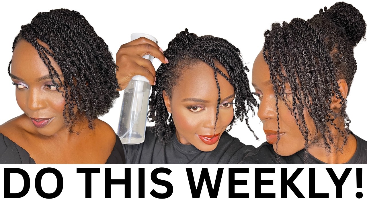 How to Moisturize Mini Twists on Natural Hair | Maintain Mini Twists & Protective Styles 4C